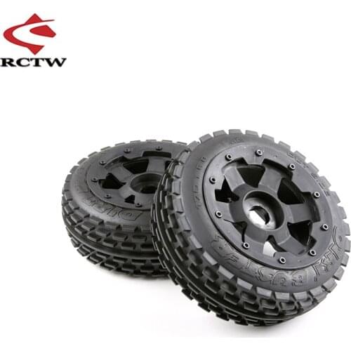 Rc Car Off-road Front or Rear Tire Set with New Hub for 1/5 Hpi Rofun Baha Rovan Km Baja 5B Truck Spare Upgrade Parts