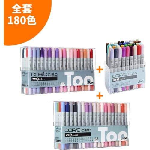 Copic Ciao Markers Twin Tip Alcohol-Based Art Markers,Premium Artist Markers - 12 24 36 72 color Set ,Alcohol-based ink