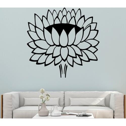 Fashionable Lotus Flowers Home Decor Vinyl Wall Stickers For Kids Rooms Home Decor Background Wall Art Decal