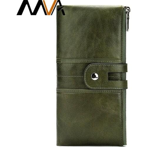 MVA Womens Wallets Women Wallet Women Genuine Leather Long Purses Women Money Bag Clutch Purse Coin Purse cartera mujer 8560