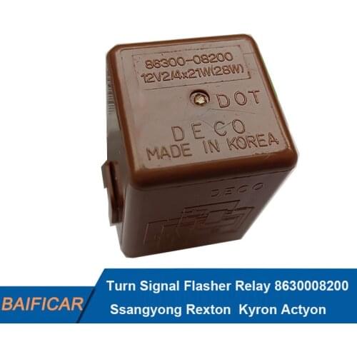 Baificar Brand New Genuine 3-Pin Turn Signal Flasher Relay 8630008200 For Ssangyong Rexton Kyron Actyon