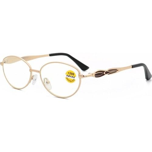 Zilead Metal-Framed Blue-Proof Reading Glasses Comfortable Portable Reading Glasses for the Elderly +1.0+1.5+2.0+2.5+3.0+3.5+4.0