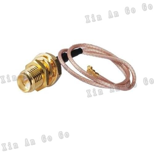 Wholesale 10PCS IPX / u.fl to RP-SMA female connector Pigtail,50 Ohm,Cable RG178 Free shipping
