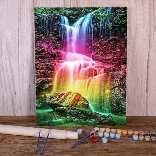 Landscape Sunset Beach Waves Coloring By Numbers Painting Package Oil Paints 40*50 Picture By Numbers Photo Handiwork