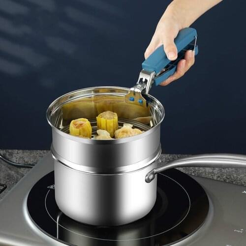 Silicone Heat Resistant Clip Non-slip Handle Cover Anti-scald Heat Pot Clips Microwave Oven Gloves Clip Kitchen Tools E11830