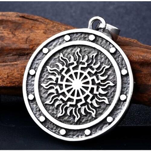 Nordic Scandinavian Symbol Viking Rune Pendant Helm of Awe AEGISHJALMUR Necklace