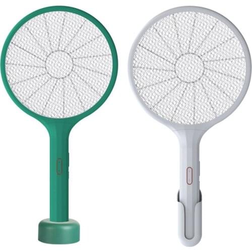 Bug Zapper with Charging Base, Electric Fly Swatter Handheld 3500volt Mosquito Fly Zapper Racket for Indoor Outdoor Pest Control