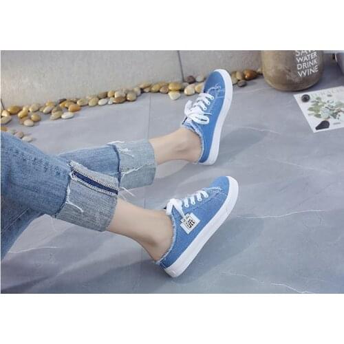 New Spring Summer Women Canvas Shoes flat sneakers women casual shoes low upper lace up white shoes