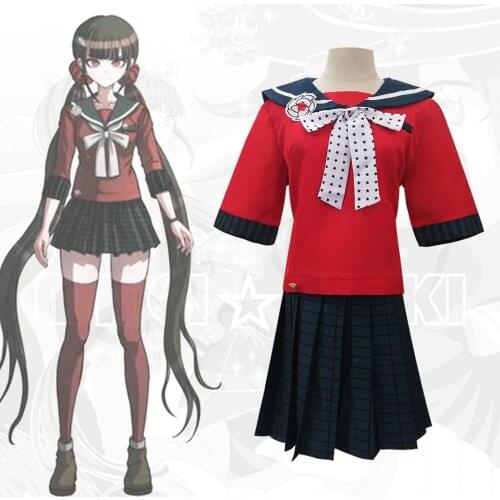 Anime Danganronpa Cosplay Harukawa Maki Cosplay Costumes Wig School Girls Uniform Dangan Ronpa Halloween Costume For Women