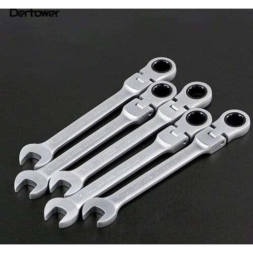 1pc 8-19mm Adjustable Ratchet Socket Wrench Wrenches Hand Tools Gear Spanner Flexible Head Combination Ratcheting Action Wrench