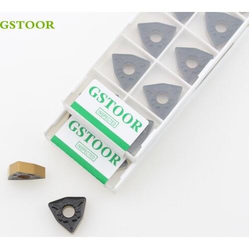 10PCS WNMG080404 WNMG080408 WNMG080412 CQ TM PR CM HQ ZM PM R-S L-S Double Color Lathe Inserts CNC Turning Tools Carbide Blades