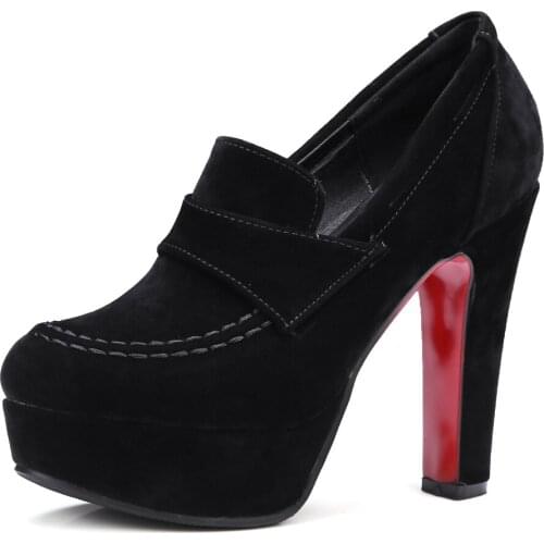 2018 fashion thick with ultra high heel platform set foot single low help shoes size 43 female shoes code 33-18323