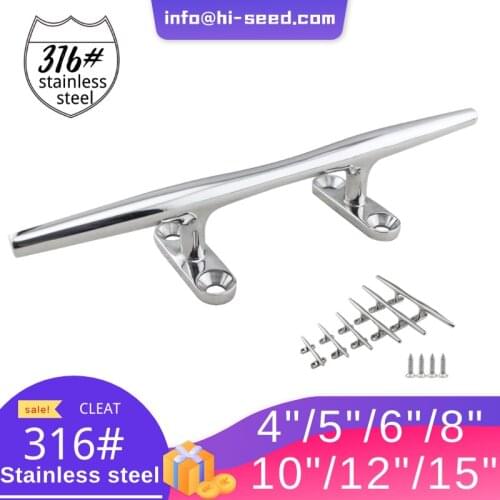 High quality soccer 316 stainless steel pedal boat accessories cleat with great price brass marine mooring cleat