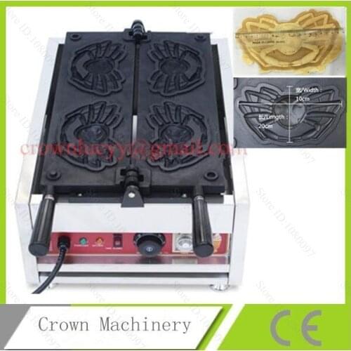 Automatic animal crab mold waffle machine;crab shape waffle machine