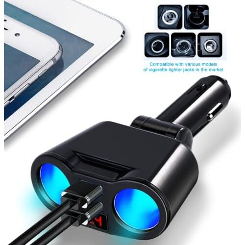 Car Accessories Dual USB Port 5V 3.1A Auto Car Phone Fast Charger Car Travel Charger With LED Display Car Accessories Interior