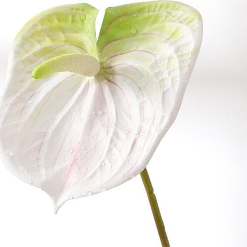 Bunch of Artificial Flowers Fake Anthurium Bouquet Bonsai Wedding Arrangement Christmas Family Table Living Room Decoration 1pc