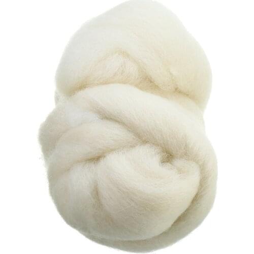DIY Felting Wool Fiber Needle Felting Natural Collection For Animal Projects Felting Wool for Needlework 50g White