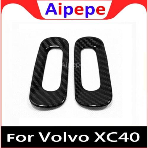 For Volvo XC40 2018 2019 2020 Car Styling Interior Upper Air Vent Outlet Cover Trim 2pcs ABS Plastic Auto Accessories