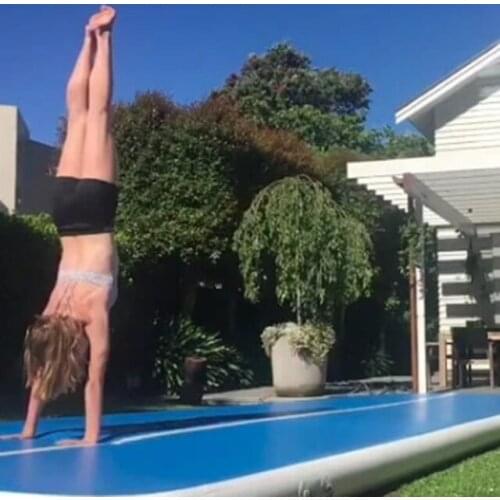 Gymnastics 8M9M10M Inflatable AirTrack Tumbling Air Track Floor Trampoline for Home Use/Training/Cheerleading/Beach