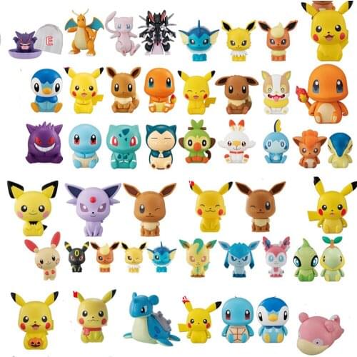 Bandai POKEMON Shellless Capsule Toy Small Doll Q Meng Clip Gengar Psyduck Figure Hand-made Toys