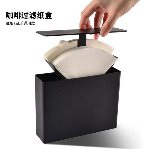Coffee filter paper box with lid dust-proof storage filter paper boxr holder simple V60 filter paper holder