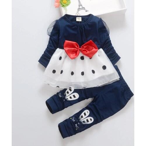 Fashion toddler baby girls summer clothing set skids sport suit set tracksuit set bow 2pcs girls summer clothes set