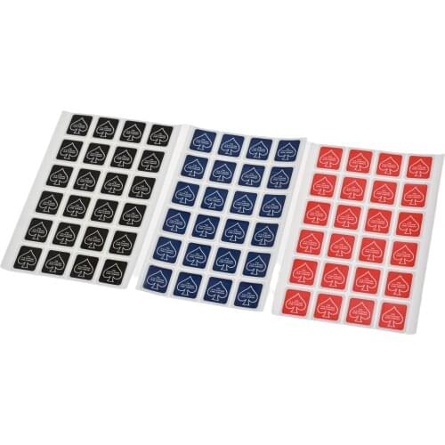 5 Sheets Bic Playing Card Case Box Deck Seal Sticker 24 on 1 Sheet 3 Colors for Choice Accessories Magia Toys Fun Magic Trick