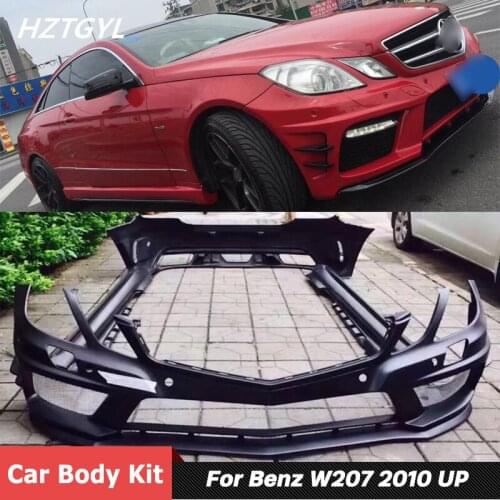 Unpainted FRP Front And Rear Bumper Side Skirts Car Body Kit For Benz W207 E Class Coupe Modify PD Style 2010 Up