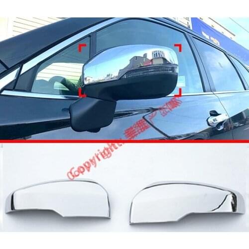 ABS Chrome Car Accessories Side Mirror Cover Trim Rear View Cap Overlay Molding Garnish For Subaru Forester SK 2018 2019
