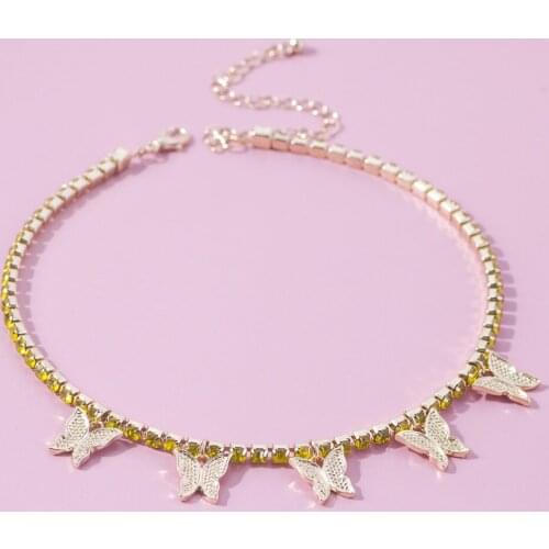 Necklace Creative Butterfly Clavicle Chain Birthday Accessories Fashion Trend High-End Retro Temperament Holiday Party Banquet