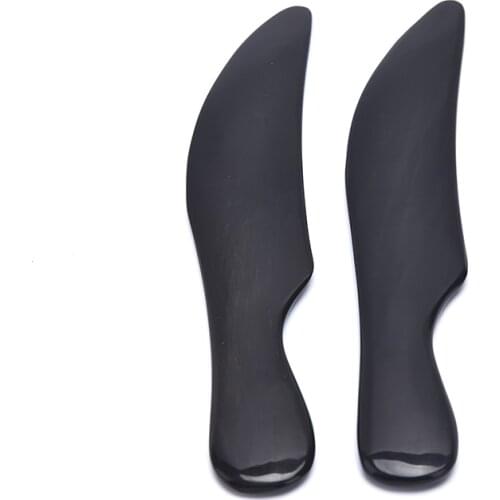 Beeswax/Natural Black Plate Blade Buffalo Horn Gua Sha Board Guasha Therapy Scraping Back Care Medicine Scraper Massage Tool