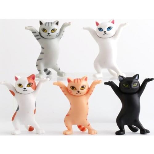 2021 New Style 2-5.2cm The Cat Lifting Holder Handmade Model Ornaments Lifted The Pen The Phone The AirPods Desk Toys 5-6Psc