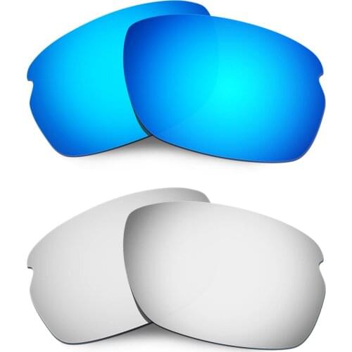HKUCO Polarized Replacement Lenses For Carbon Shift Sunglasses Blue/Silver 2 Pairs
