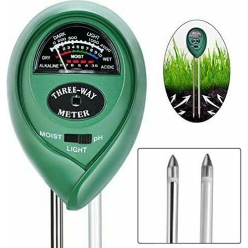 3-in-1 soil tester double needle Soil Testing tool Light/Moisture/ph meter Test Machine accessories For Garden Plant