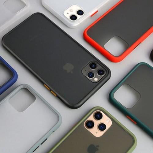 Armor Matte Case for iphone 11 pro XS Max XR 2019 Shockproof Hard Cover for iphone 6 6s 7 8 Plus X Transparent Anti-knock Case