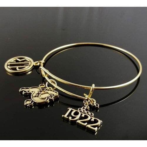 Sorority Sigma Gamma Rho 1922 Poodles DIY Charms Love SGR Adjustable Bangle Jewelry Wire Bracelet