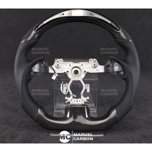 LED Performance Steering Wheel Display Compatible Infiniti G37 + 100% Real Carbon Fiber