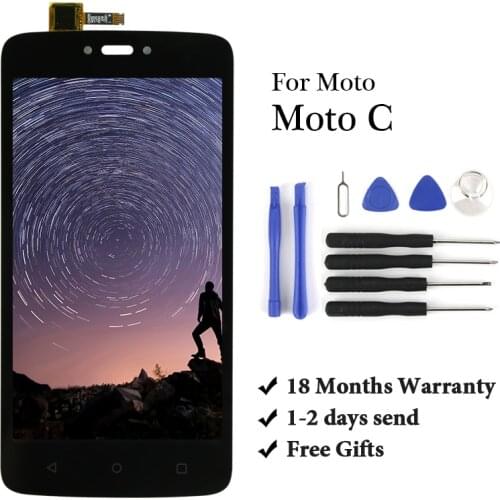 AAAA+++ 100% test display For Motolora C XT1750 LCD Touch Screen Digiziter Assembly Replacement For moto C XT1750 XT1755 lcd
