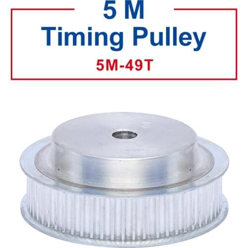 Timing Pulley 5M49 Teeth BF type teeth pitch 5 mm process hole diameter 10 mm slot width 21/27mm for 20/25 mm timing belt