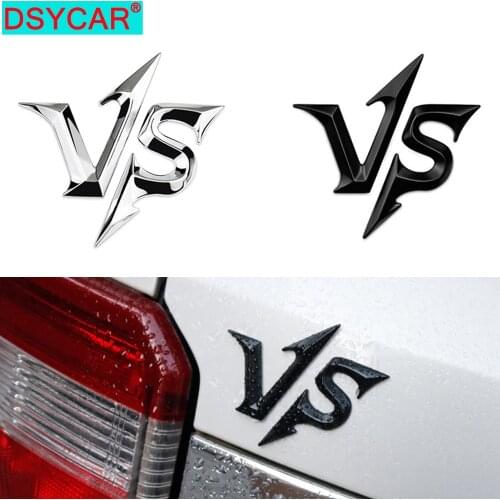 DSYCAR 1Pcs Personalized 3D Car Stickers Metal VS Car Stickers Badge Decoration Stickers Universal For Most Cars