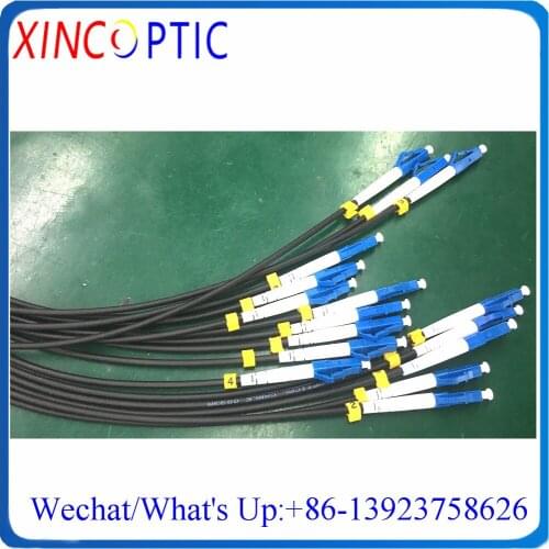 50M 8C,SM,9/125,G657A,8Core LCUPC-LC/SC/FC/ST LSZH/TPU 8F Singlemode Armored Fiber Optic Patch Cord CPRI Black Cable Connector