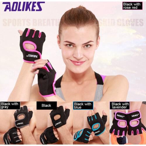 AOLIKES Gym Fitness Gloves Half Finger Breathable Weightlifting Dumbbell Men Women Gym Equipment Weights for Fitness Sports