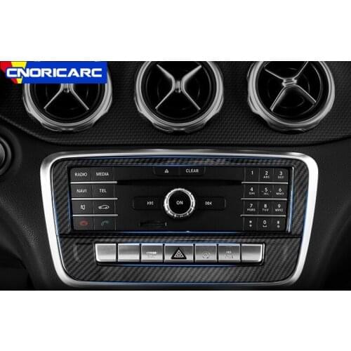Car Center Console Air Condition CD Frame Decoration Sticker Trim For Mercedes Benz CLA C117 GLA X156 A Class W176 Accessories