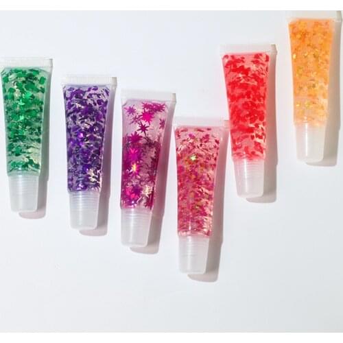 13 Colors Private Label Lip Gloss Wholesale Cute Sakura Star Sequins Kids Lipgloss Custom Lip Gloss Tubes With Logo Lip Glaze