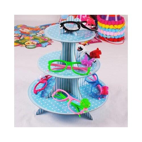 Childrens birthday party paper products folding cake dessert aircraft multi-layer cake