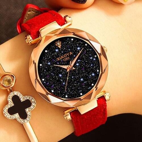 Fashion Women Watches 2019 Best Sell Star Sky Dial Clock Luxury Rose Gold Womens Bracelet Quartz Wrist Watches New Dropshipping