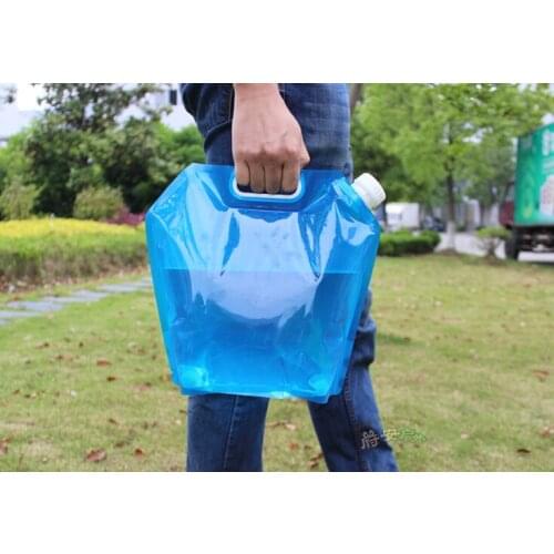 EDC Gear Hot Sale 2L 5L 10L Collapsible Foldable Water Bag Storage Hand Lifting Hiking Survival Bottle