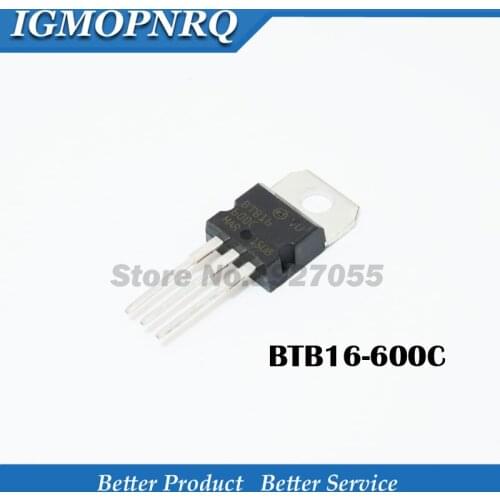 5pcs BTB16-600CW TO-220 16 a 600 v bidirectional thyristor new
