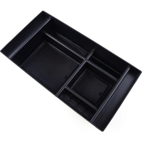 DWCX Car Center Console Armrest Storage Box Organizer Insert Tray Fit For GMC Sierra 1500 Chevry Silverado 1500 2019