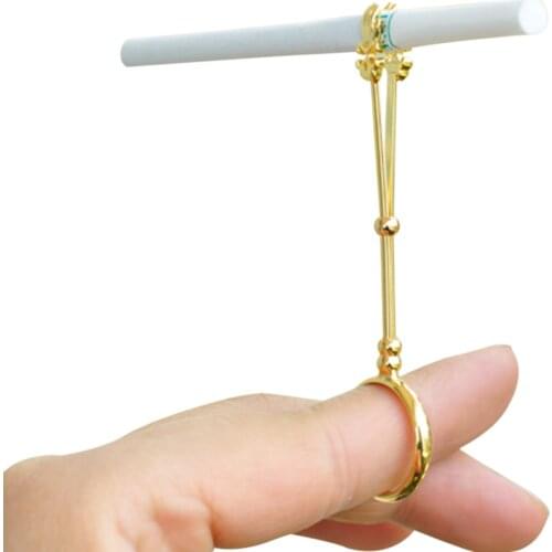 European And American Retro Style Fashion Men And Women Smoking Ring Small Palm Creative Adjustable Cigarette Holder Ring